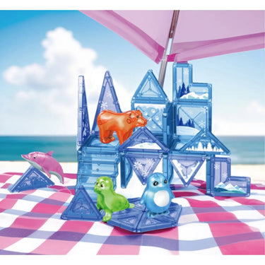 44Pcs DIY Magnetic Marine Animal Tiles Building Blocks